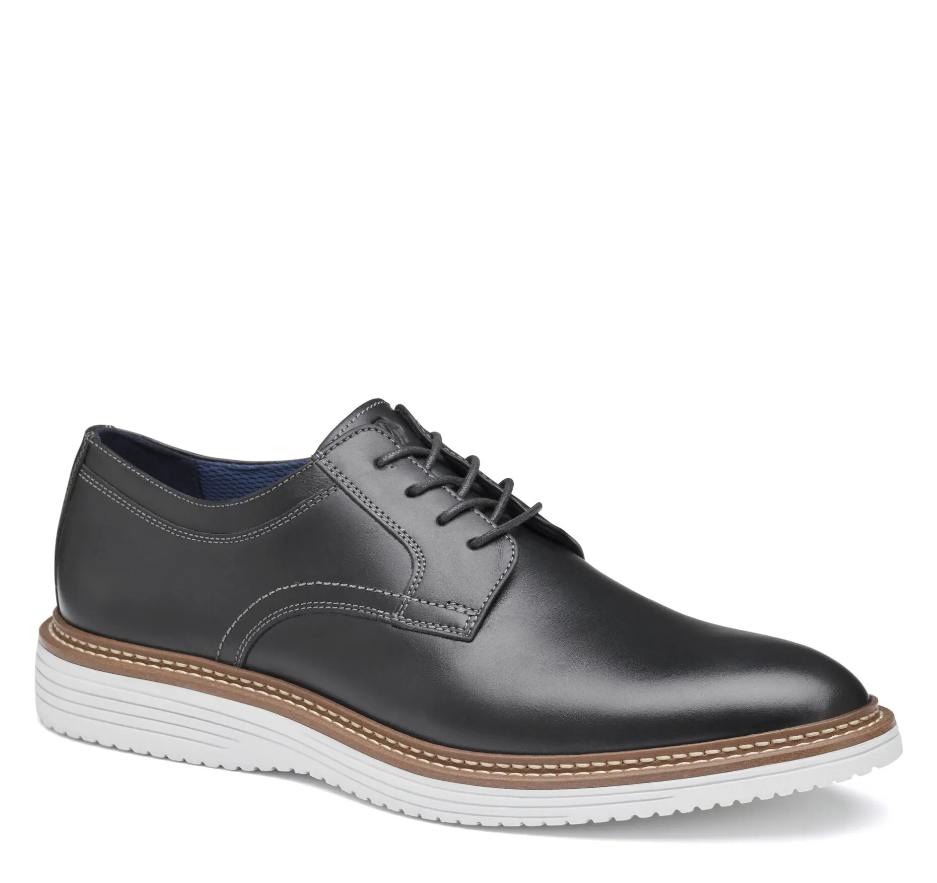 Johnston & Murphy Men's Cason Leather Plain Toe Dress Casual Lace-up Shoe