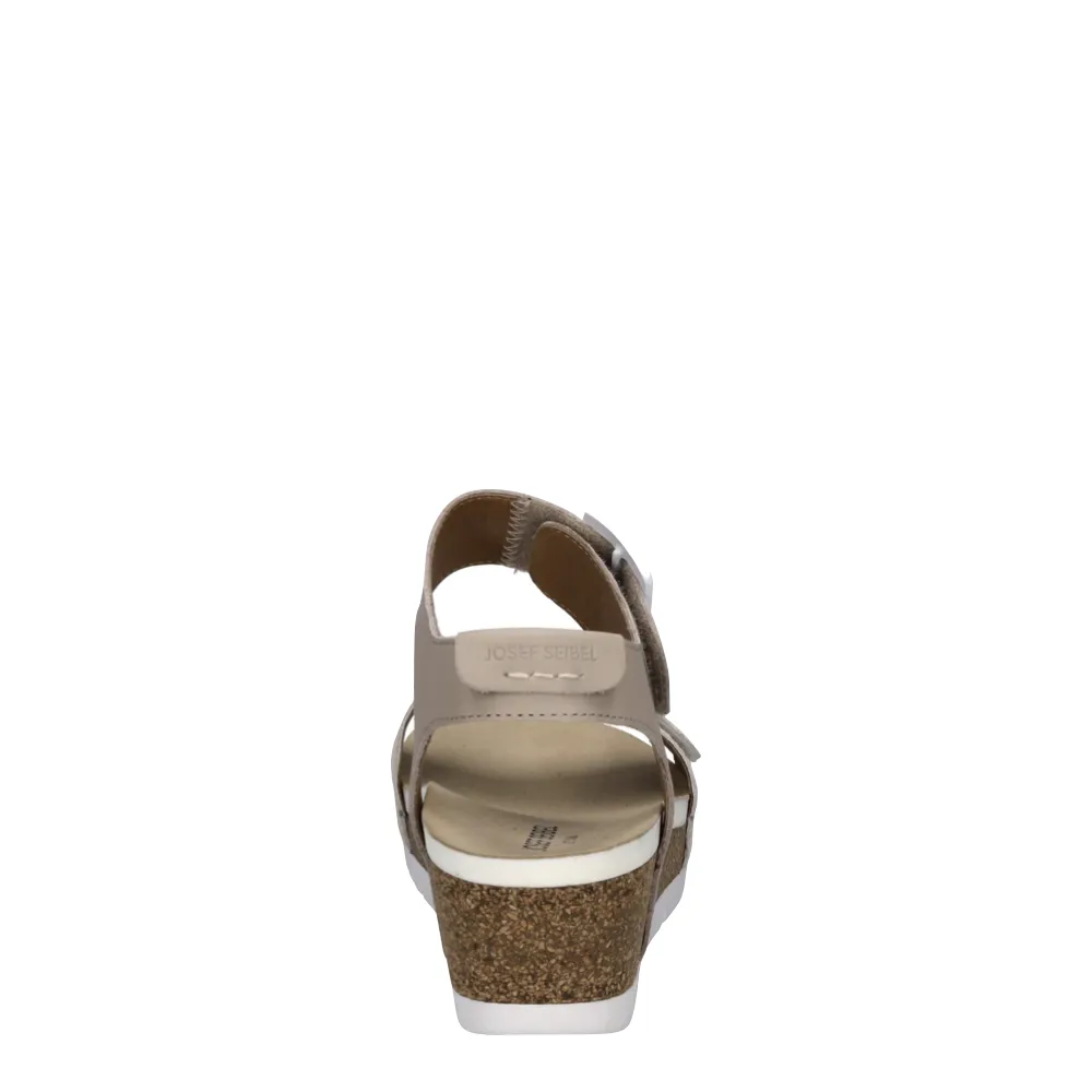 Josef Seibel Women's Quinn 02 Wedge Sandal in Creme
