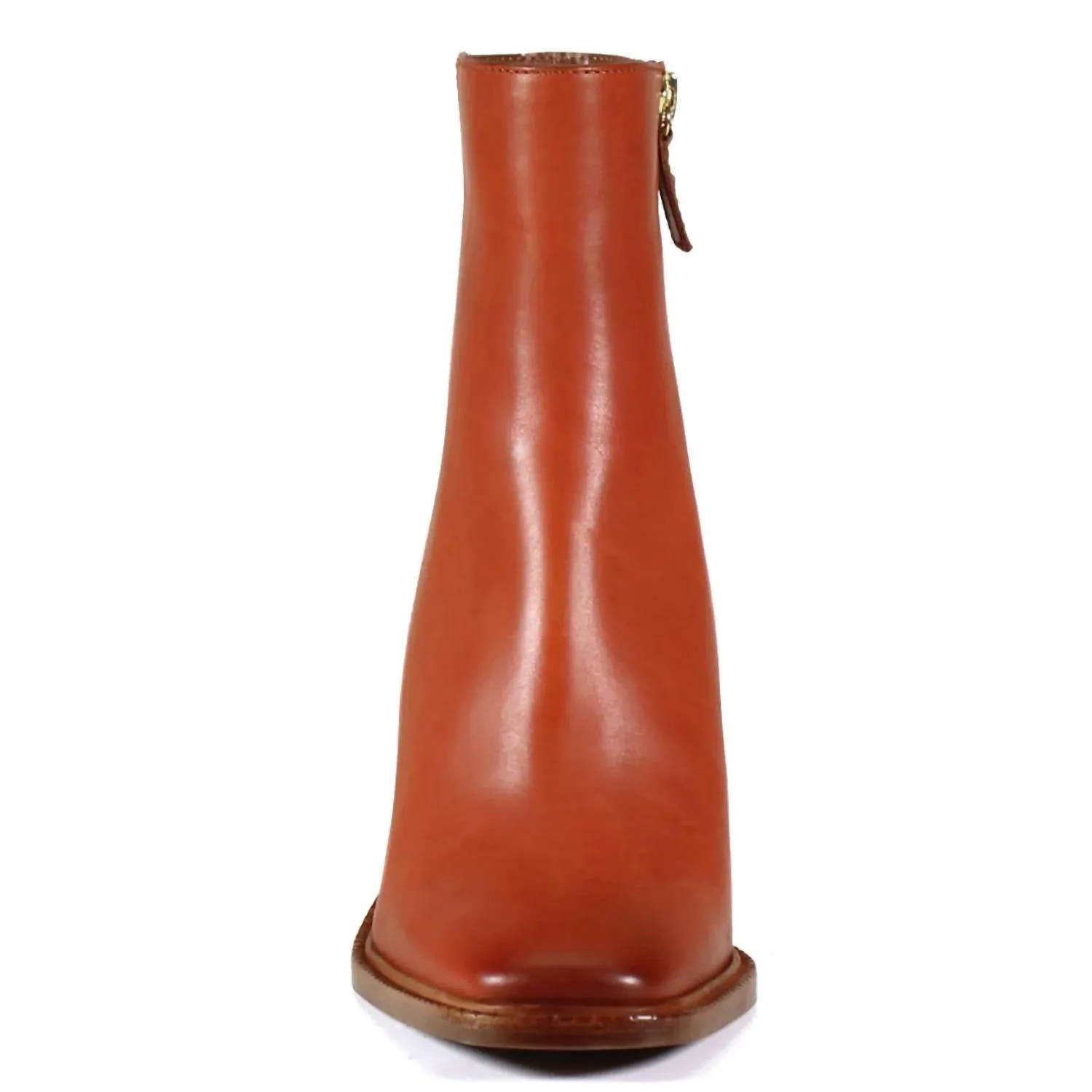 Key Switch Bootie In Tan Leather