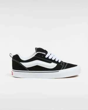 Knu Skool Shoes in Black & True White