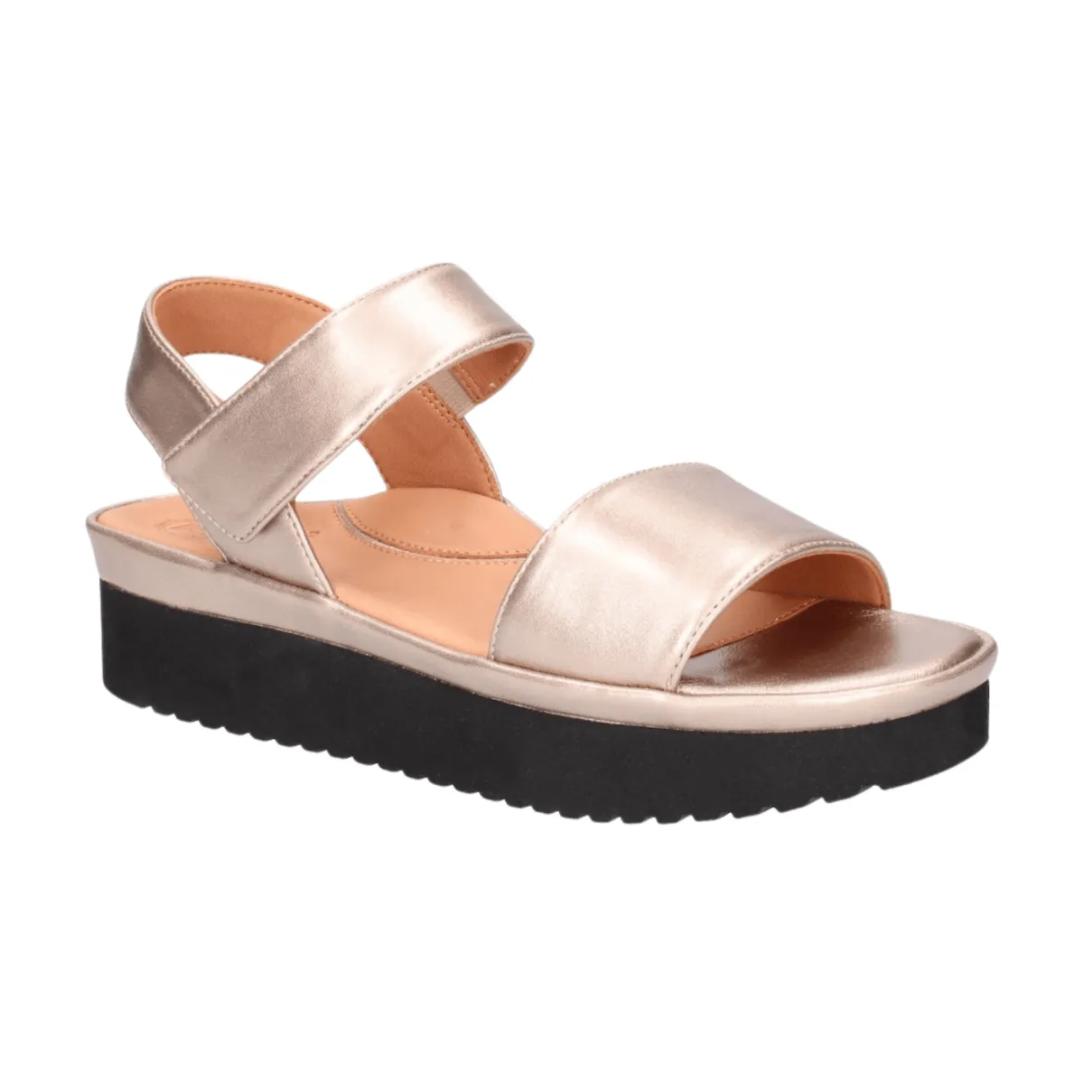 L'Amour Des Pieds Women's Abrilla Champagne Met Nappa