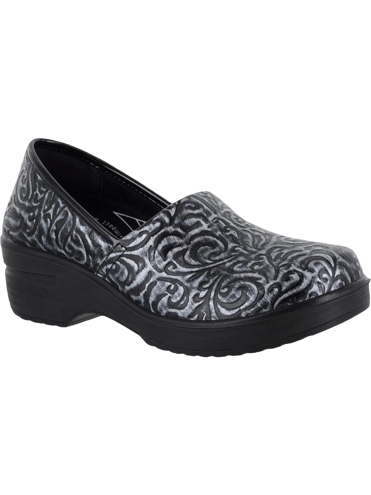 Laurie Womens Faux Leather Slip On Clogs