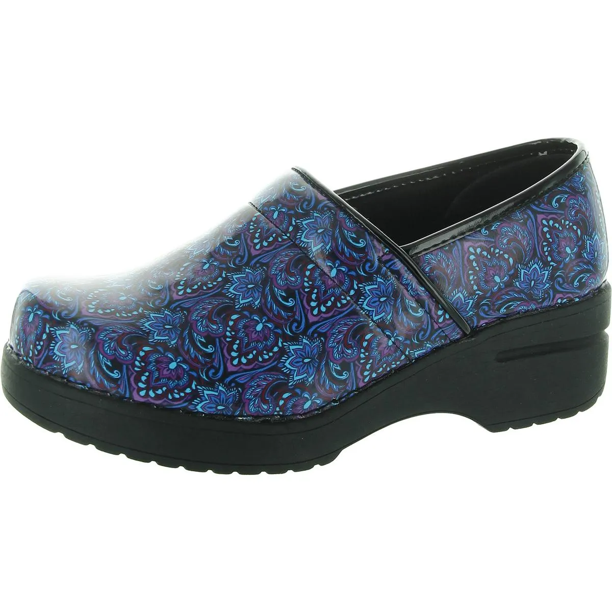 Laurie Womens Faux Leather Slip On Clogs