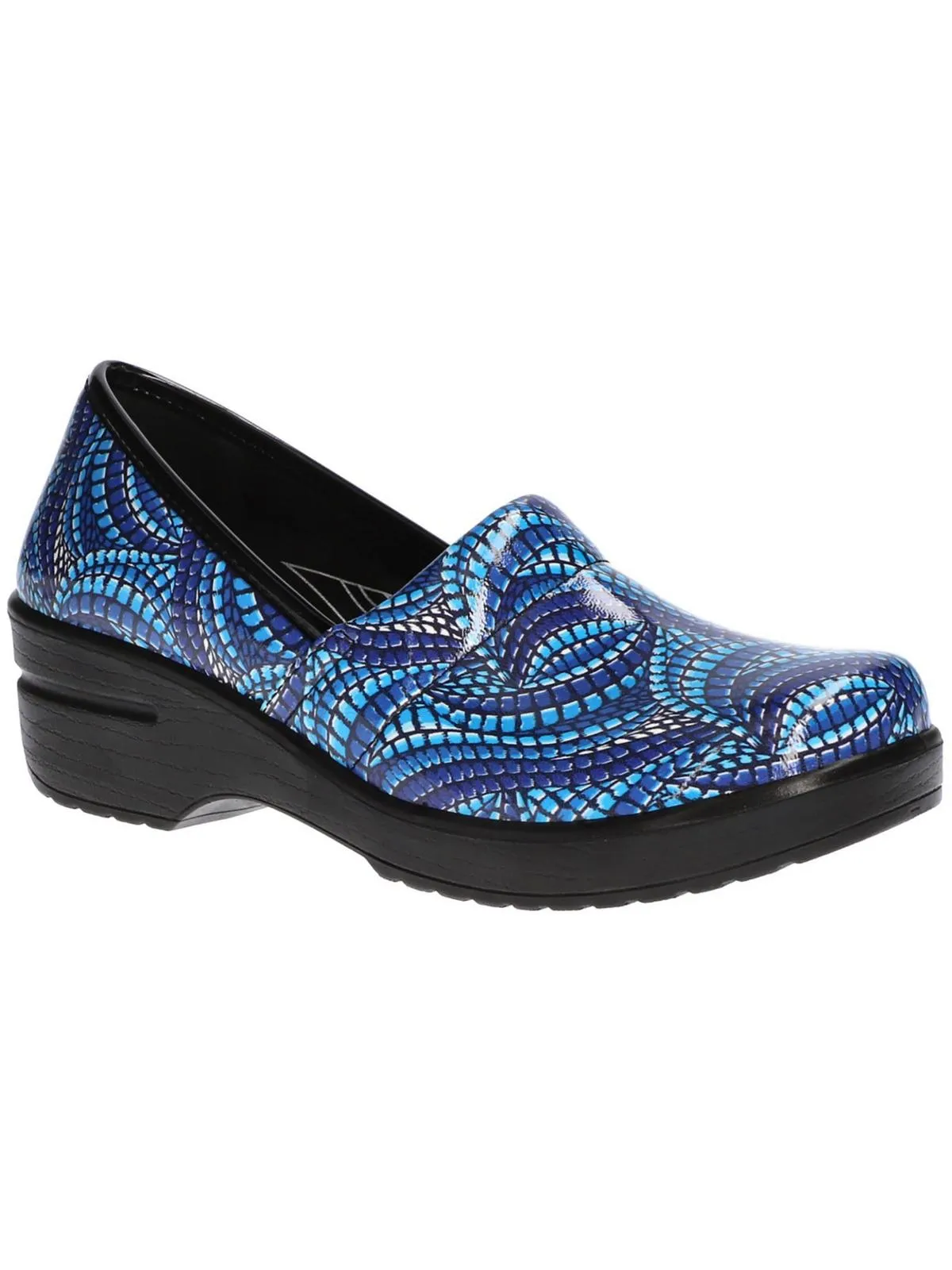 Laurie Womens Faux Leather Slip On Clogs