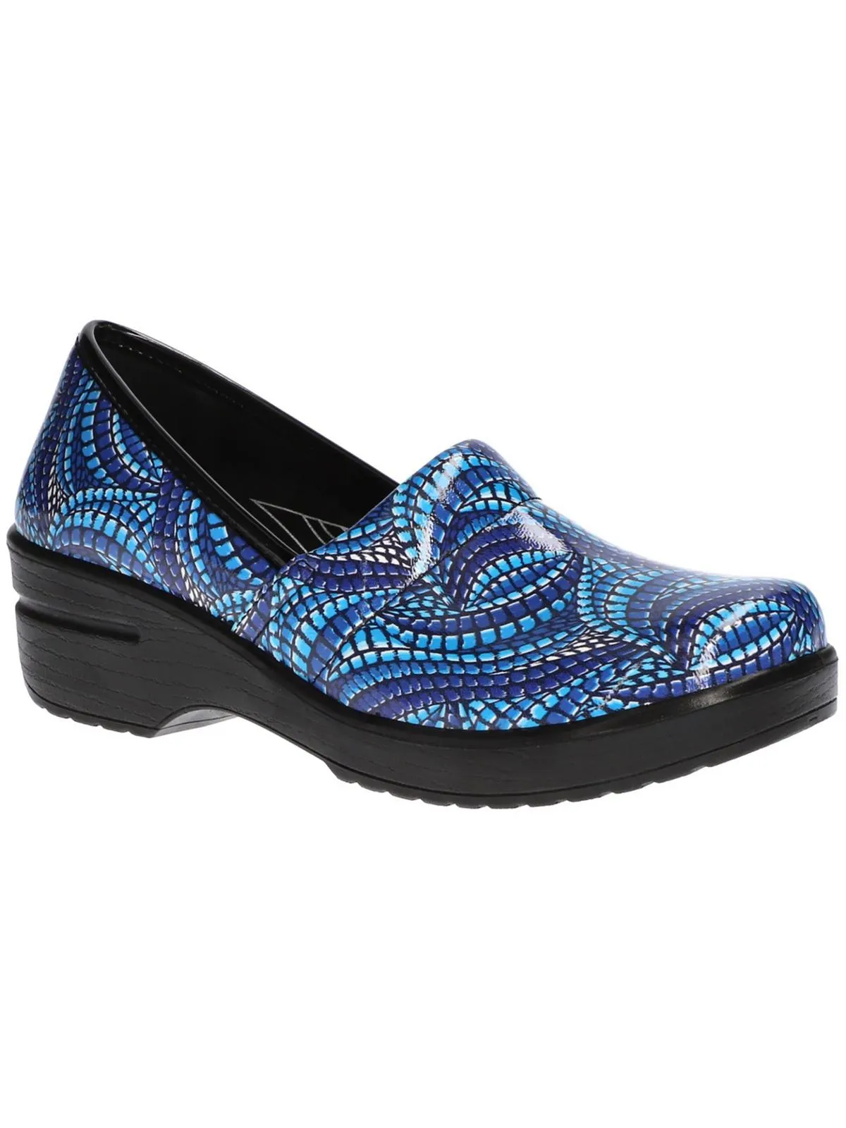 Laurie Womens Faux Leather Slip On Clogs