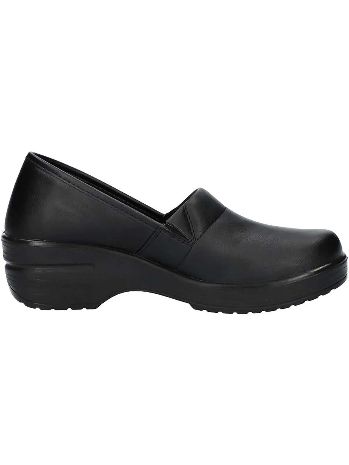 Laurie Womens Faux Leather Slip On Clogs