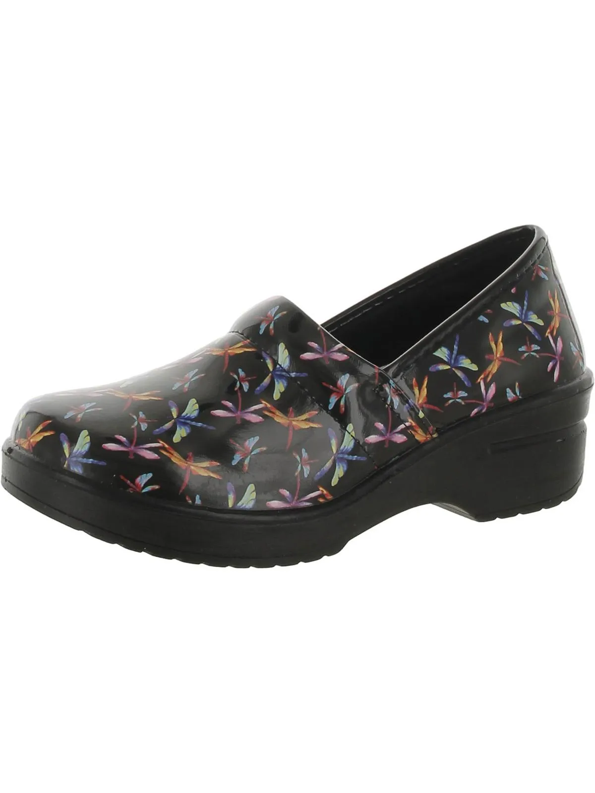 Laurie Womens Faux Leather Slip On Clogs