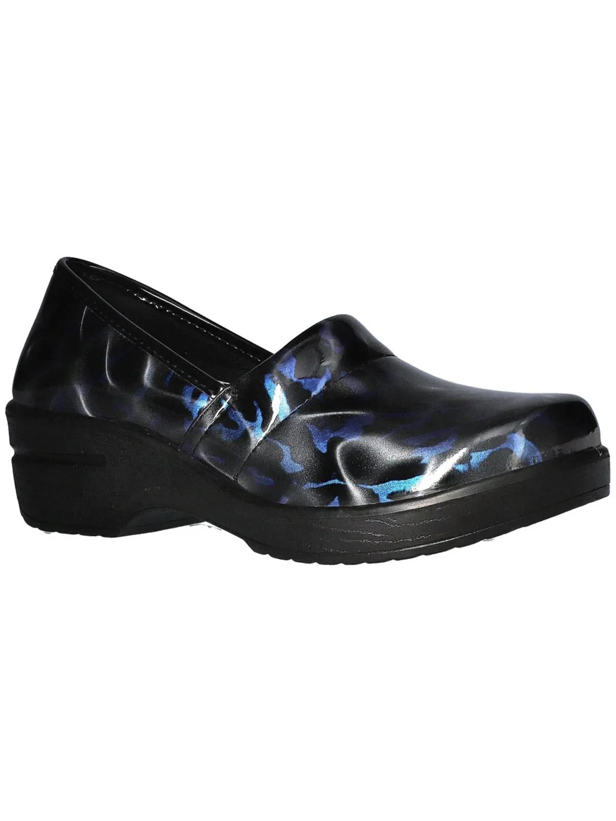 Laurie Womens Faux Leather Slip On Clogs