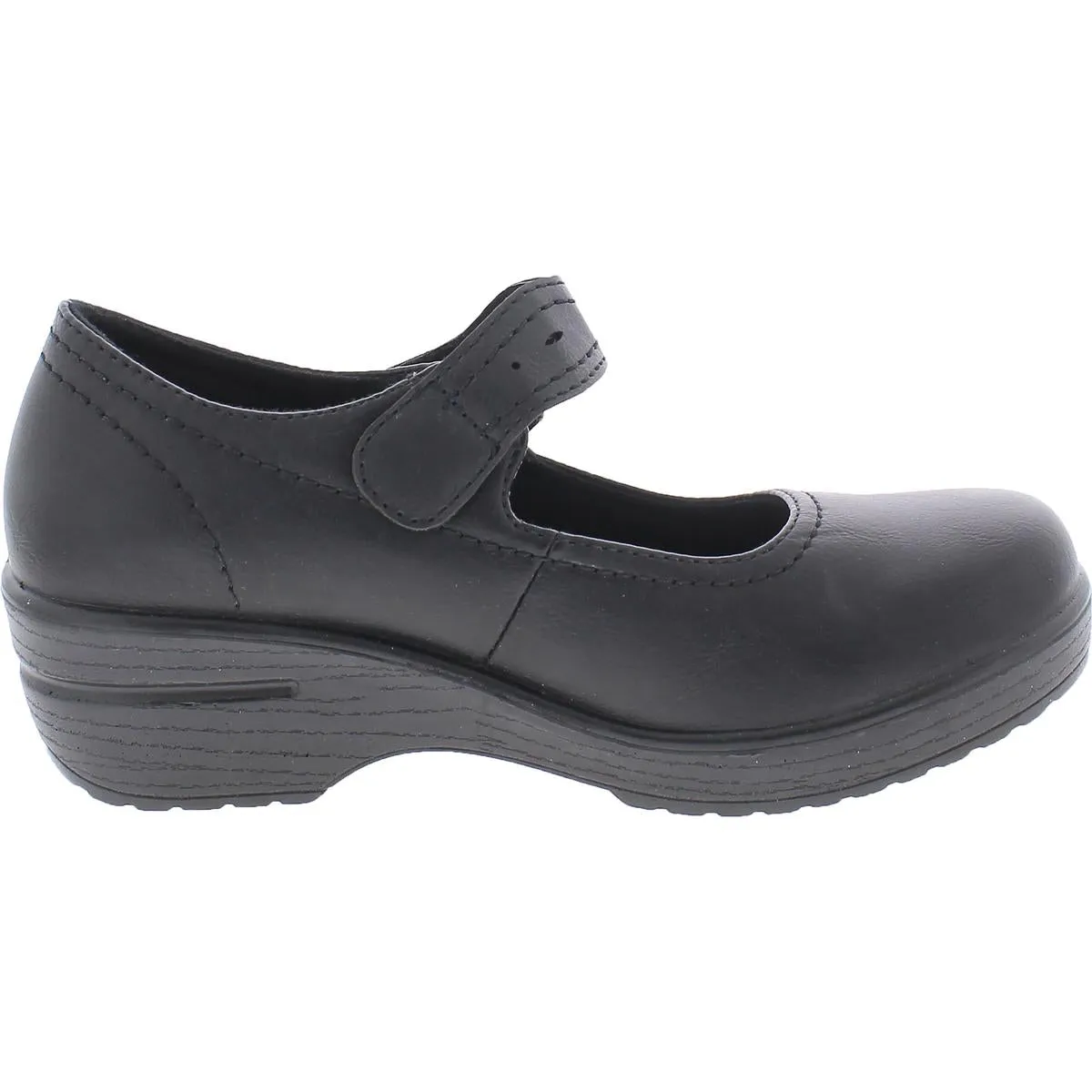 Letsee Womens Pleather Adjustable Clogs