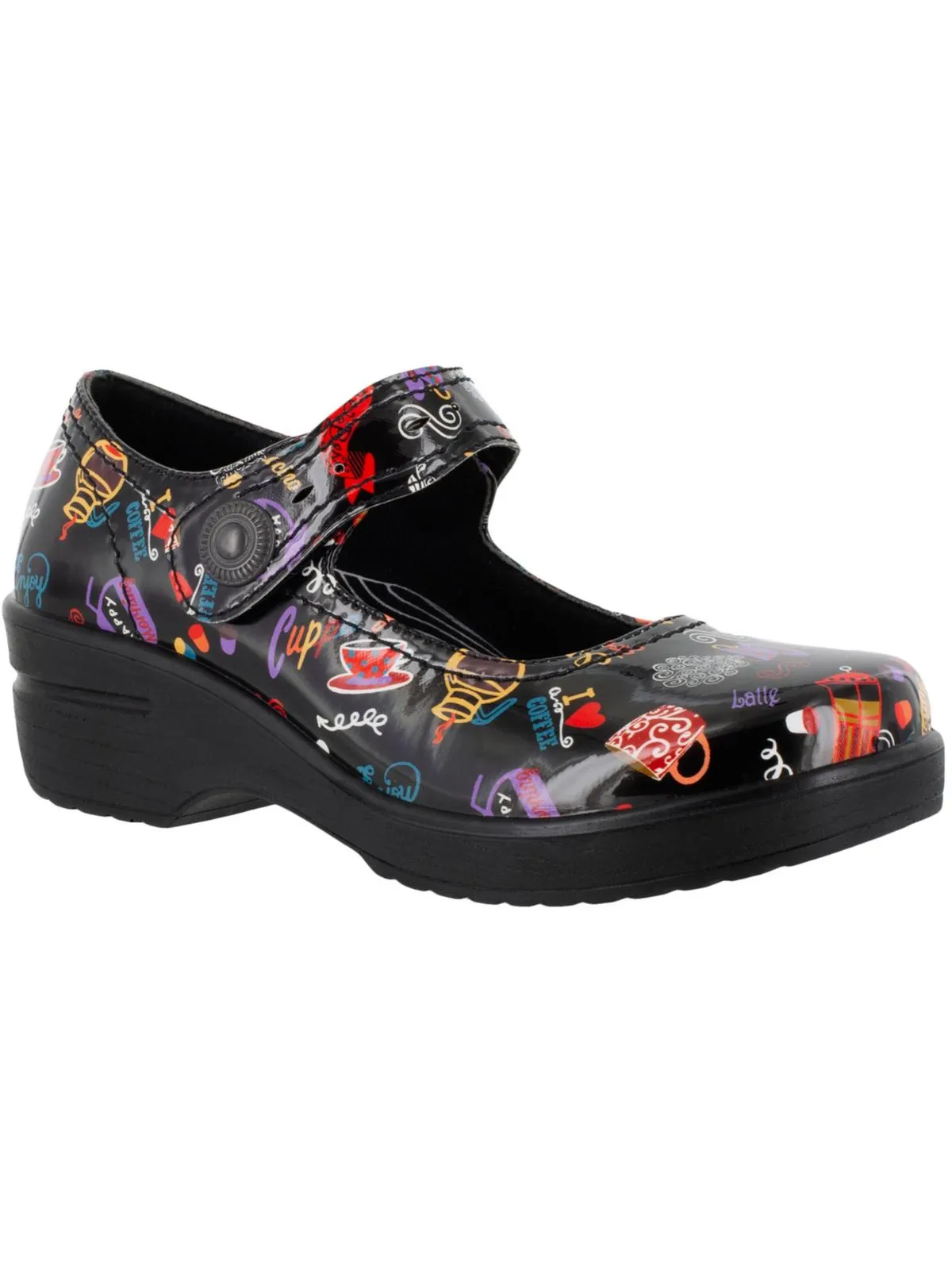 Letsee Womens Pleather Adjustable Clogs