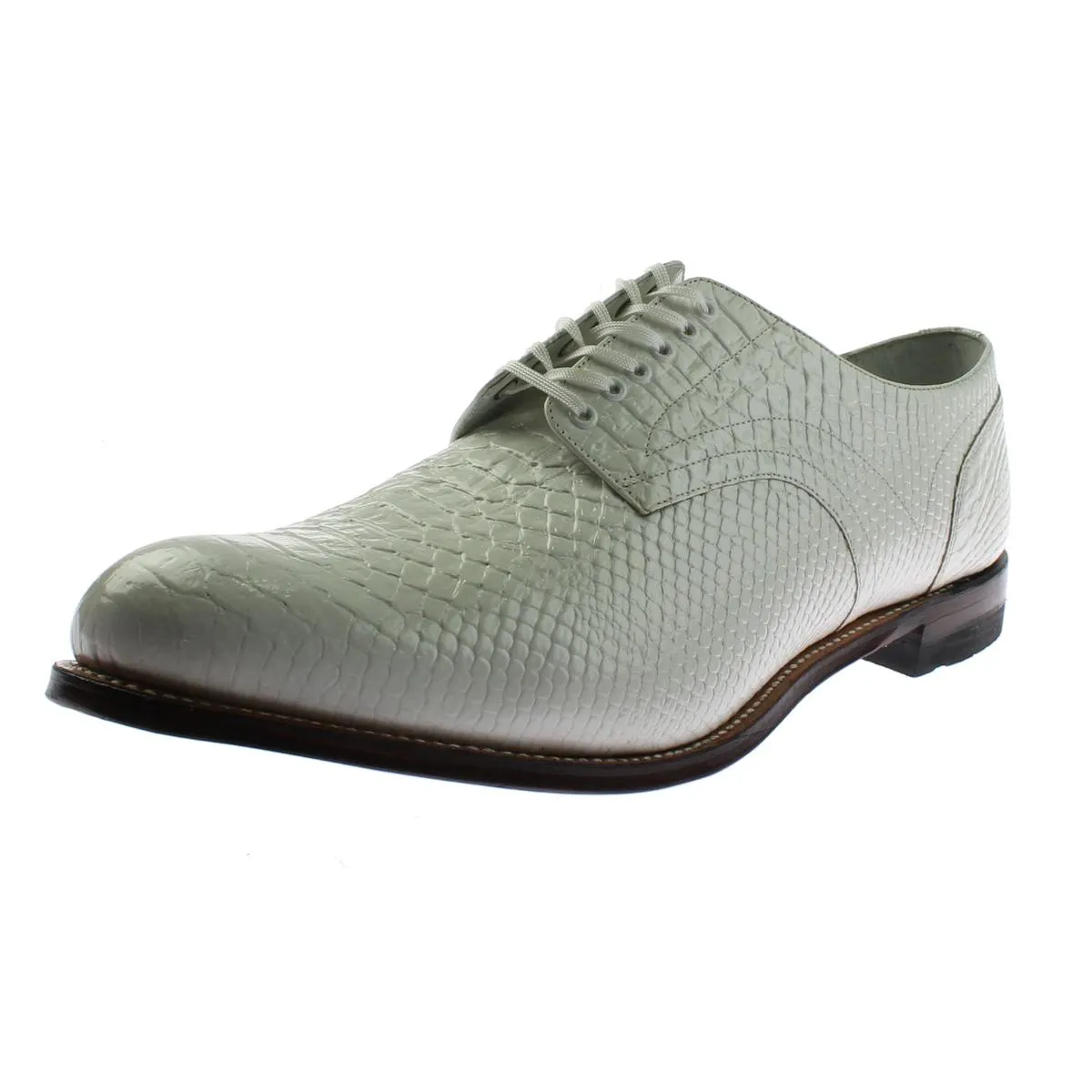 Madison Mens Snake Embossed Leather Oxfords