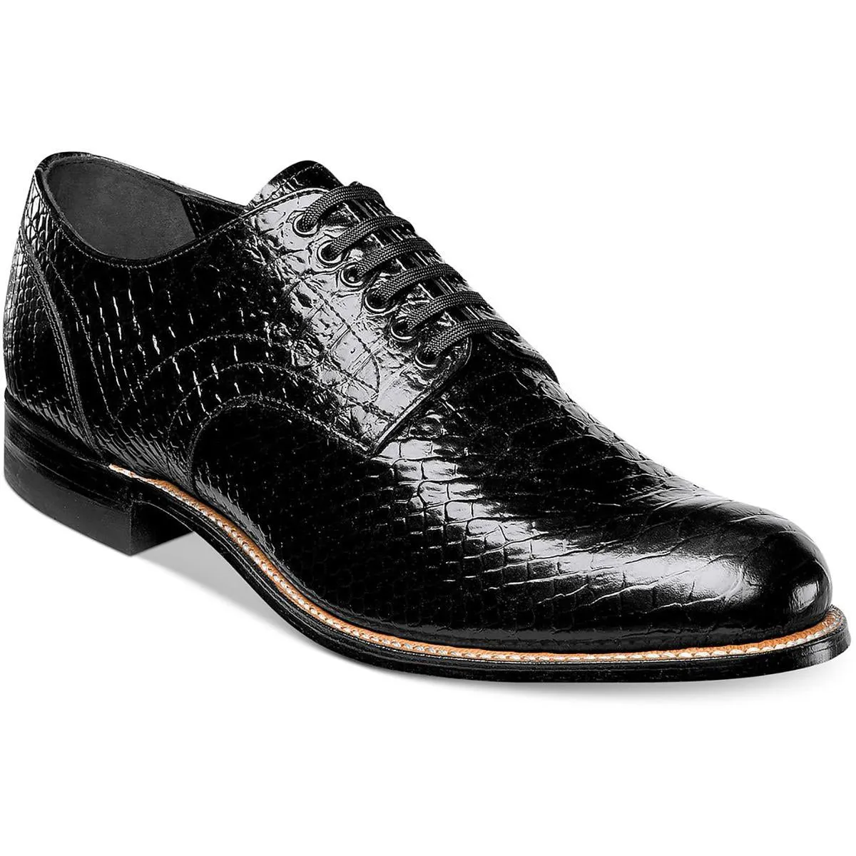 Madison Mens Snake Embossed Leather Oxfords