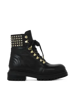 Mary Leather Boot In Black