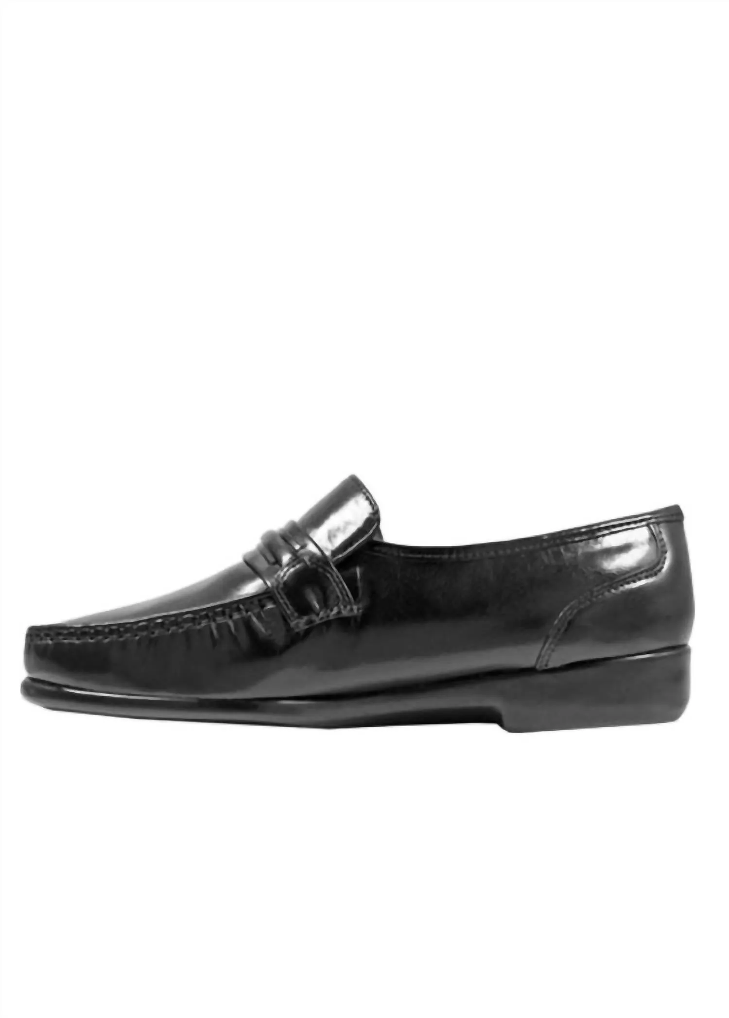 Men's Bentley Moc Toe Slip-On Shoe - Medium In Black