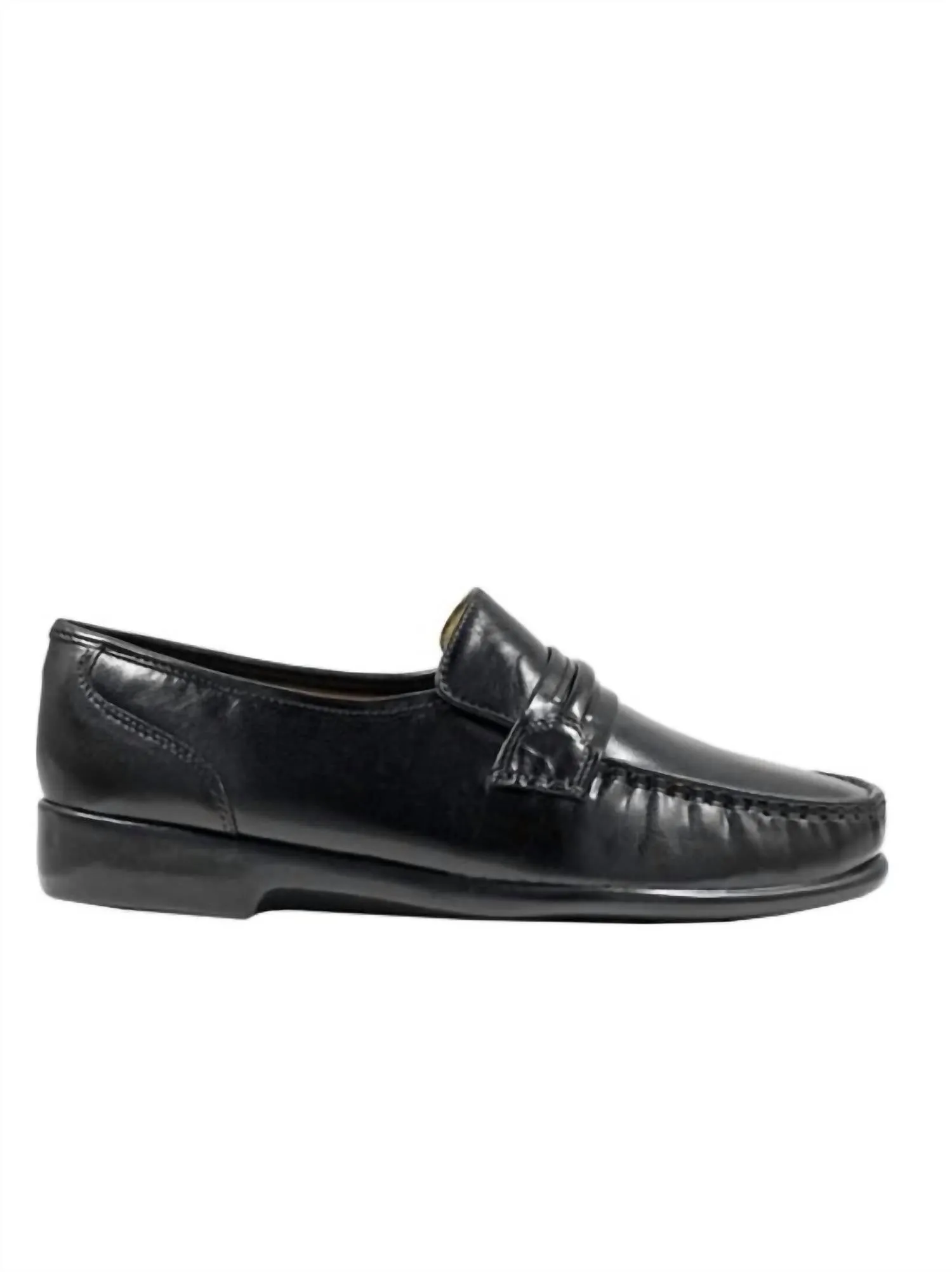 Men's Bentley Moc Toe Slip-On Shoe - Medium In Black