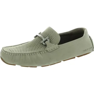 Mens Laser Cut Leather Loafers