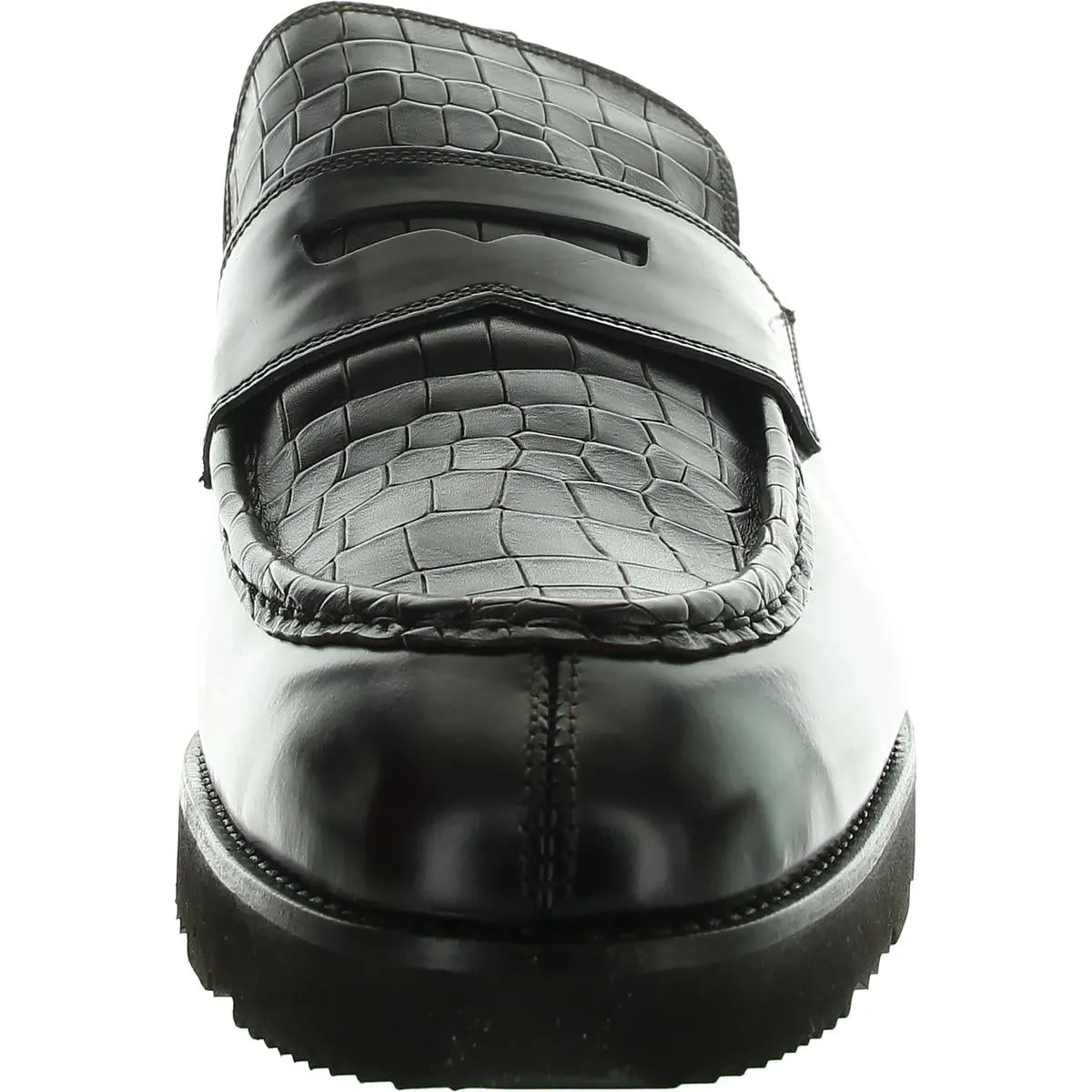 Mens Pattern Leather Loafers