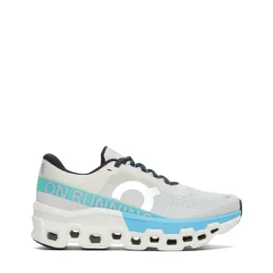 On Women's Cloudmonster 2 Sneaker in Cream/Horizon Blue