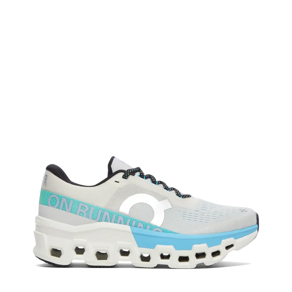 On Women's Cloudmonster 2 Sneaker in Cream/Horizon Blue
