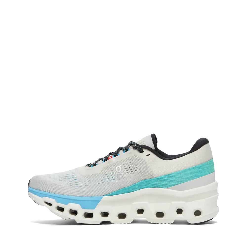 On Women's Cloudmonster 2 Sneaker in Cream/Horizon Blue