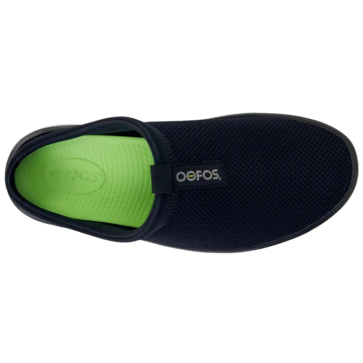 OOFOS Women's Oocoozie Sport Mule Black Mesh