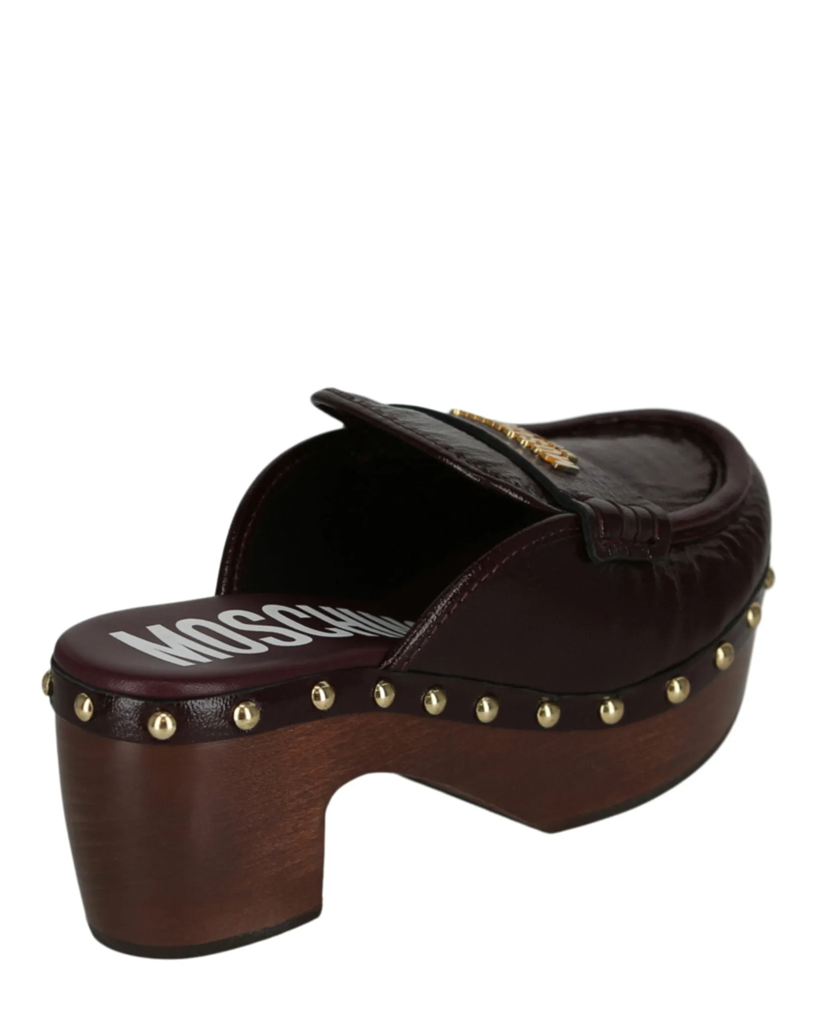 Patent Leather Logo Clogs