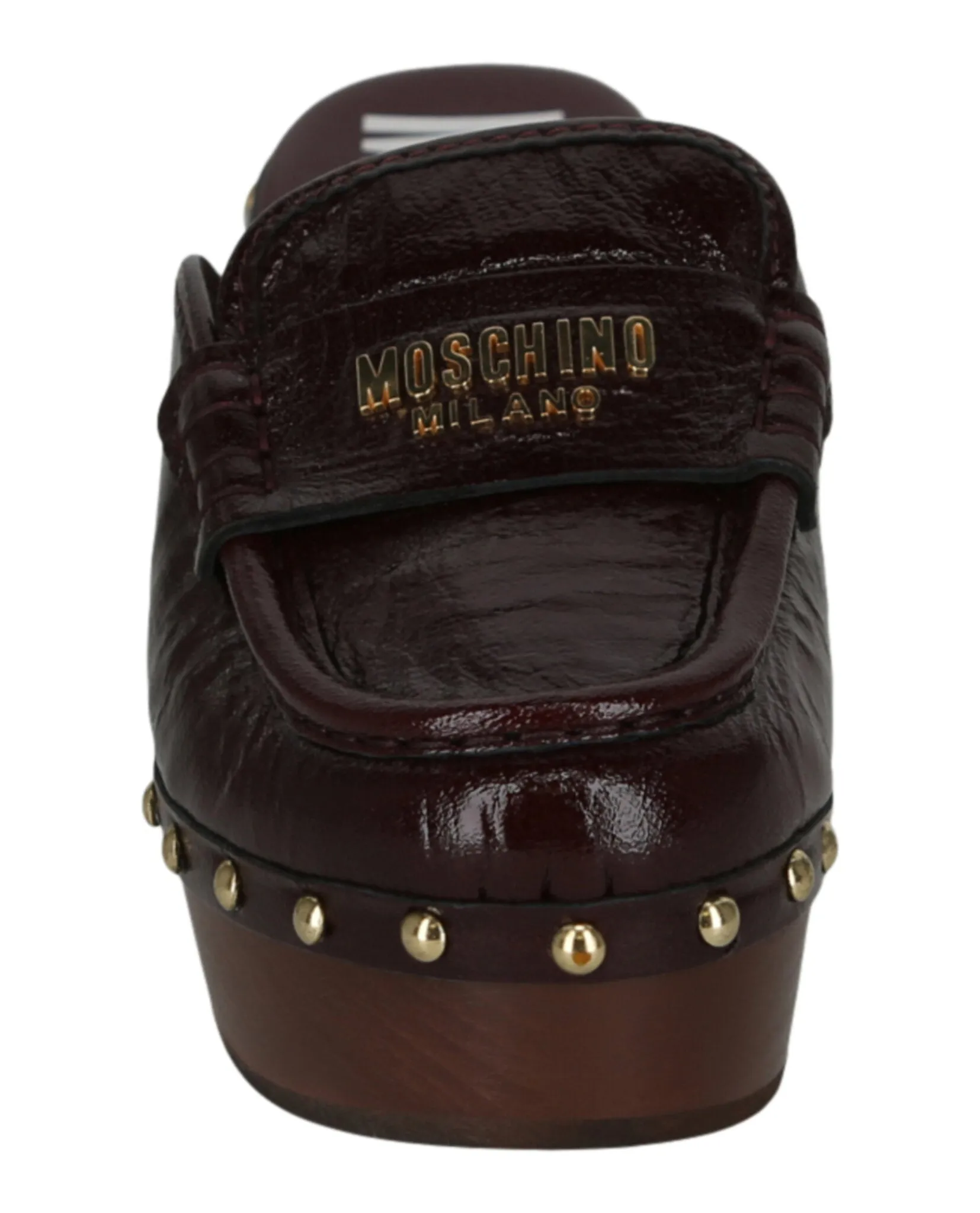Patent Leather Logo Clogs