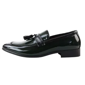 Patent Tassel Slip On Loafers