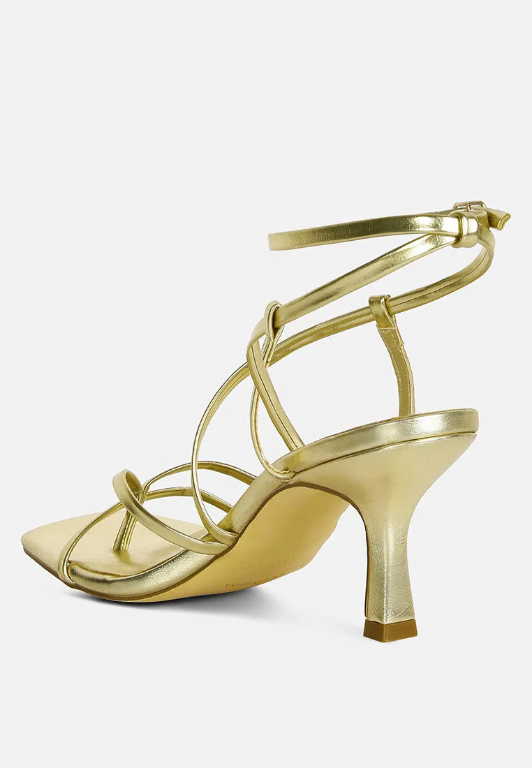 peri peri faux leather strappy heels