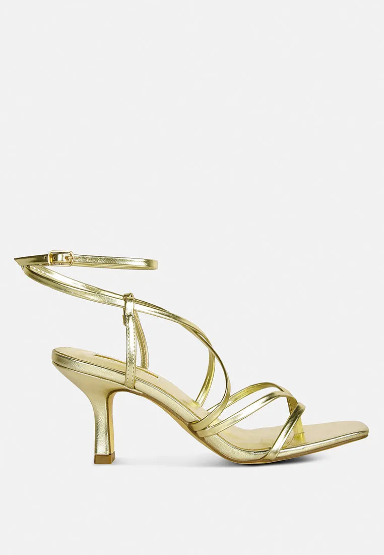 peri peri faux leather strappy heels