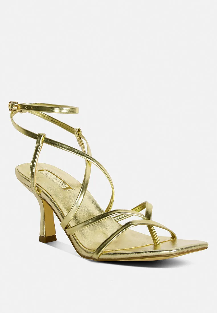 peri peri faux leather strappy heels