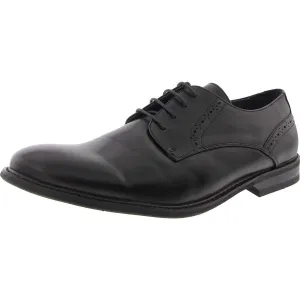 Prince-16 Mens Faux Leather Perforated Derby Shoes