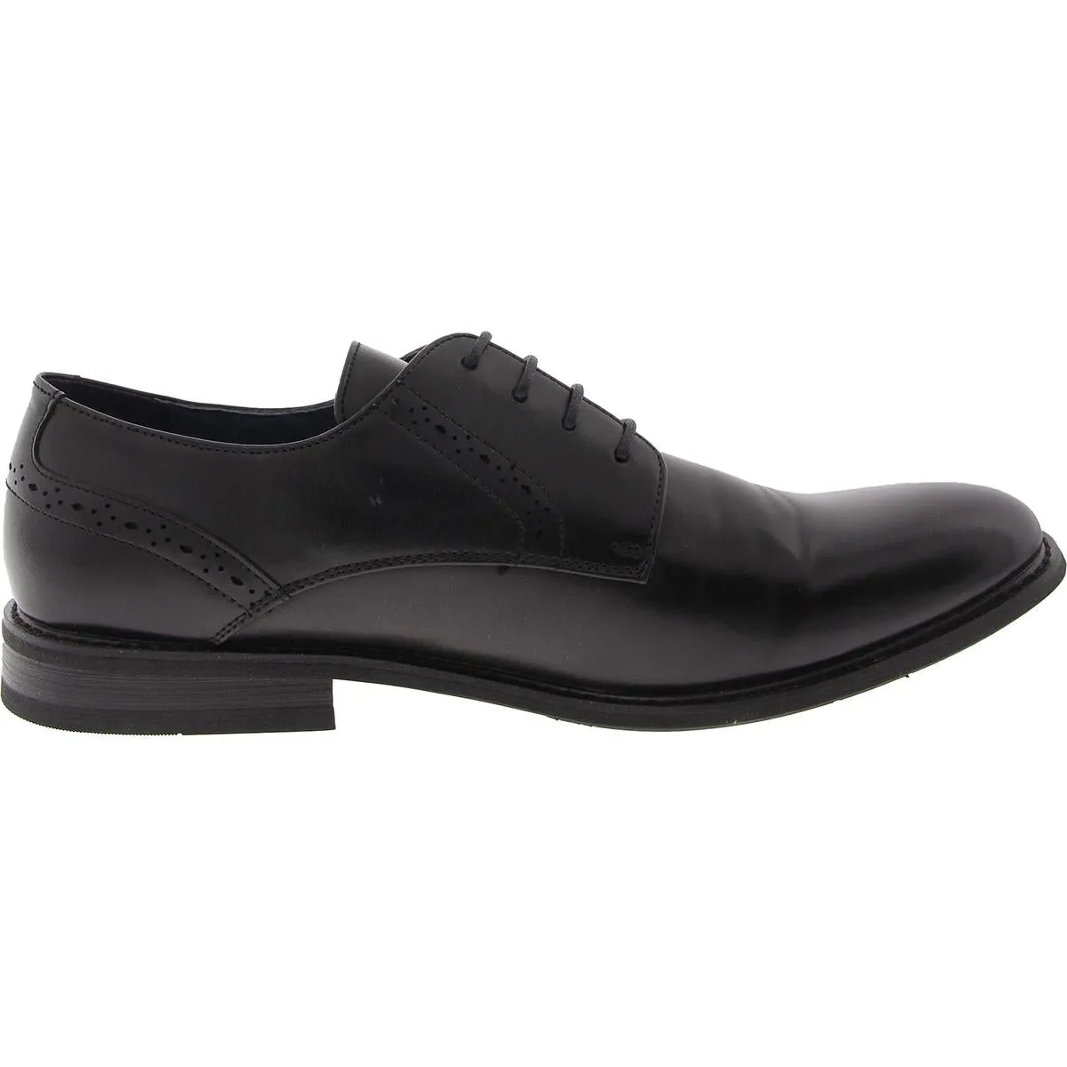 Prince-16 Mens Faux Leather Perforated Derby Shoes