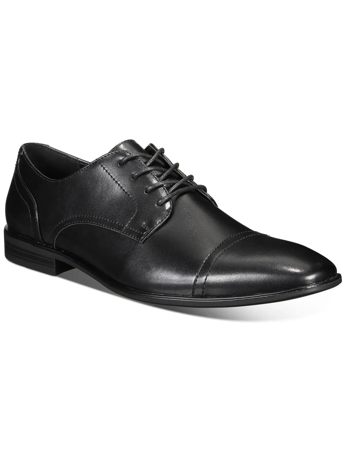 Quincy Mens Faux Leather Toe-Cap Loafers