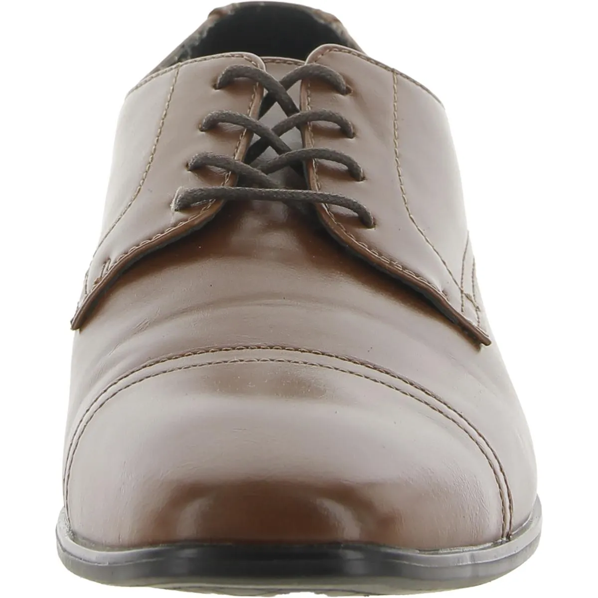 Quincy Mens Faux Leather Toe-Cap Loafers