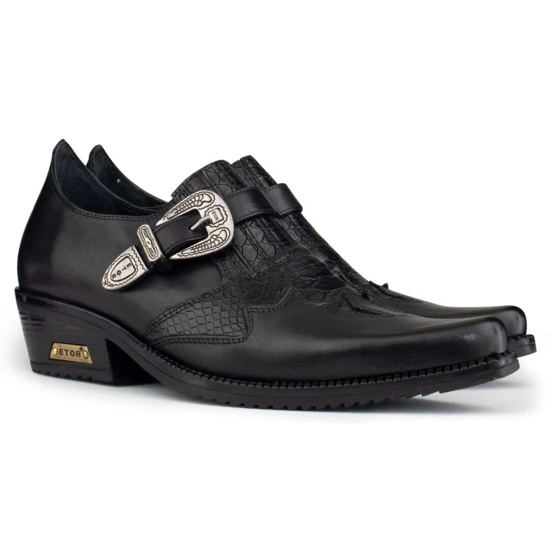 Real Leather Snake Western Cowboy Shoes