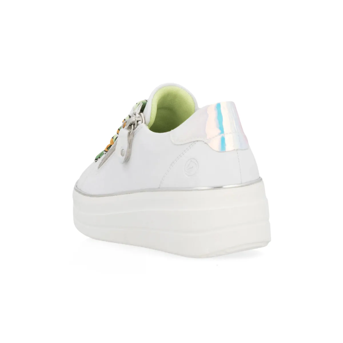 Rieker Women's Julika D1C06-80 White/Silver-Multi
