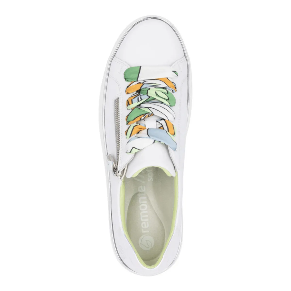 Rieker Women's Julika D1C06-80 White/Silver-Multi