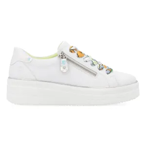 Rieker Women's Julika D1C06-80 White/Silver-Multi