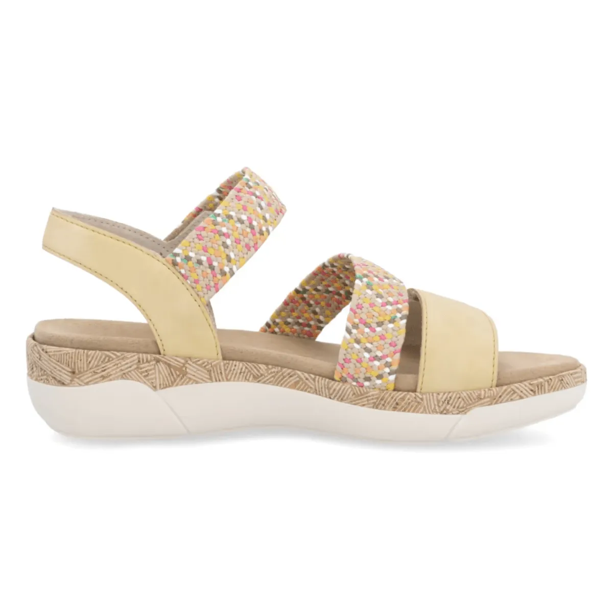 Rieker Women's R6861-68 Jocelyn Yellow Multi Leather