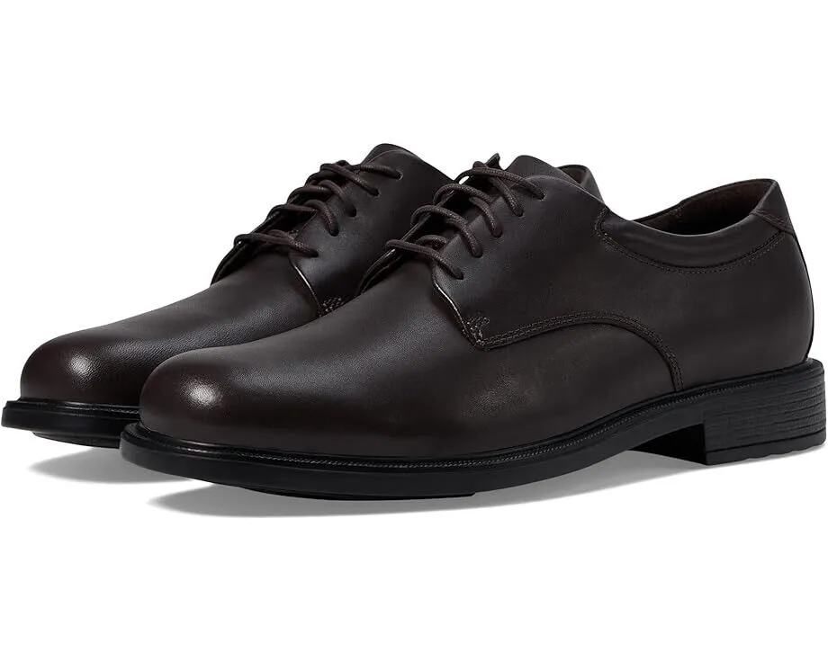 Rockport Margin Oxford Men's 10 Chocolate Leather Round Toe Dress Shoes EEE3453