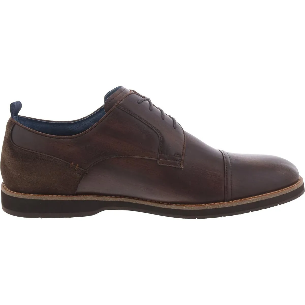 Salente Mens Faux Leather Toe Cap Derby Shoes