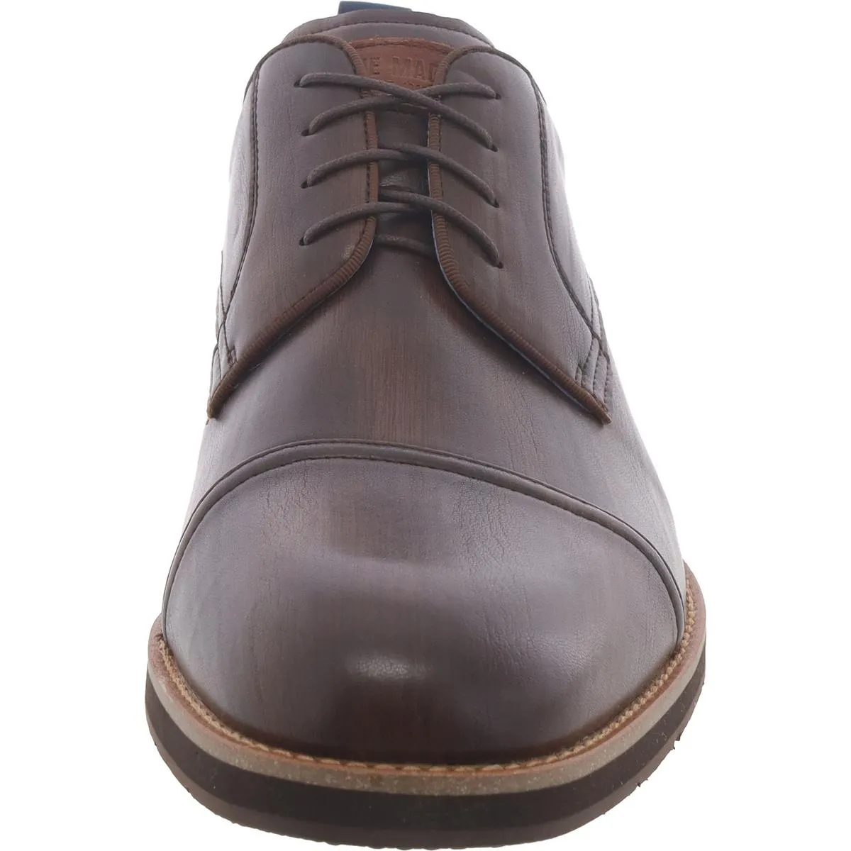 Salente Mens Faux Leather Toe Cap Derby Shoes