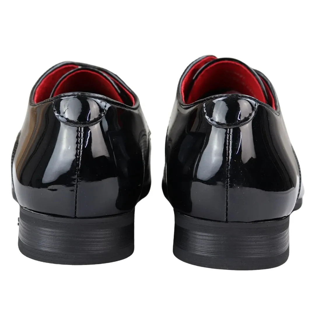 Shiny Shoes Smart Formal Perforated Pointed Laced