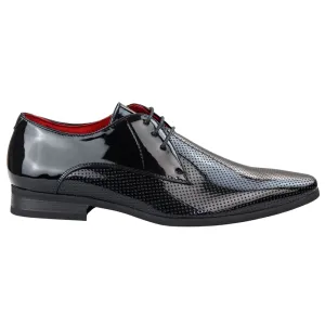 Shiny Shoes Smart Formal Perforated Pointed Laced