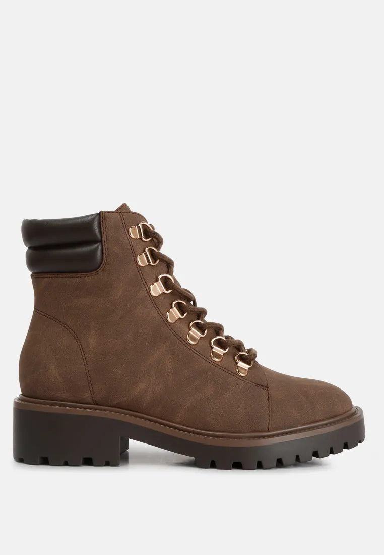 shirly soft leather lace-up boots