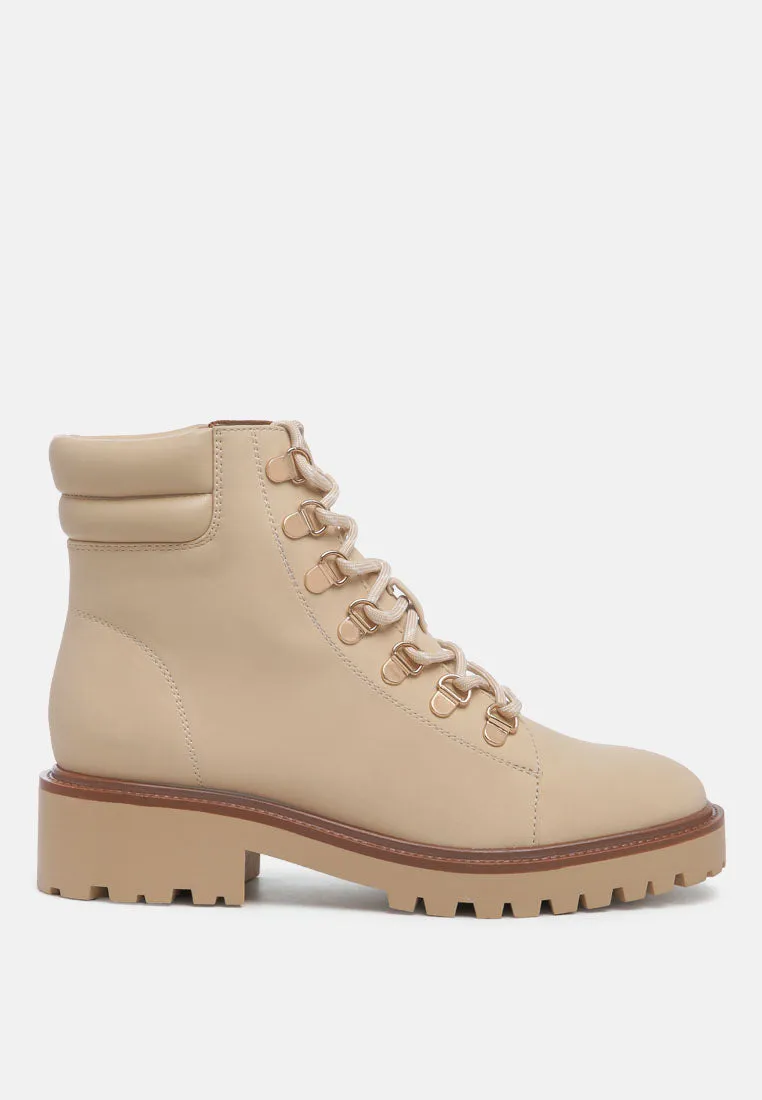 shirly soft leather lace-up boots