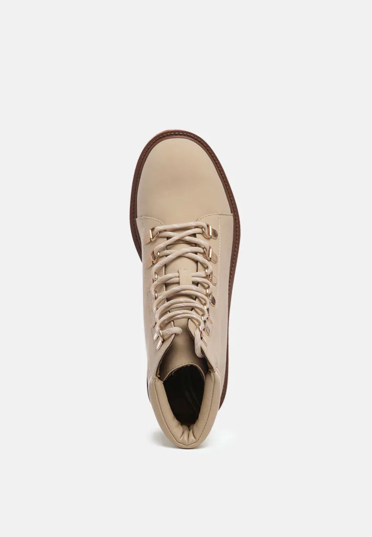 shirly soft leather lace-up boots
