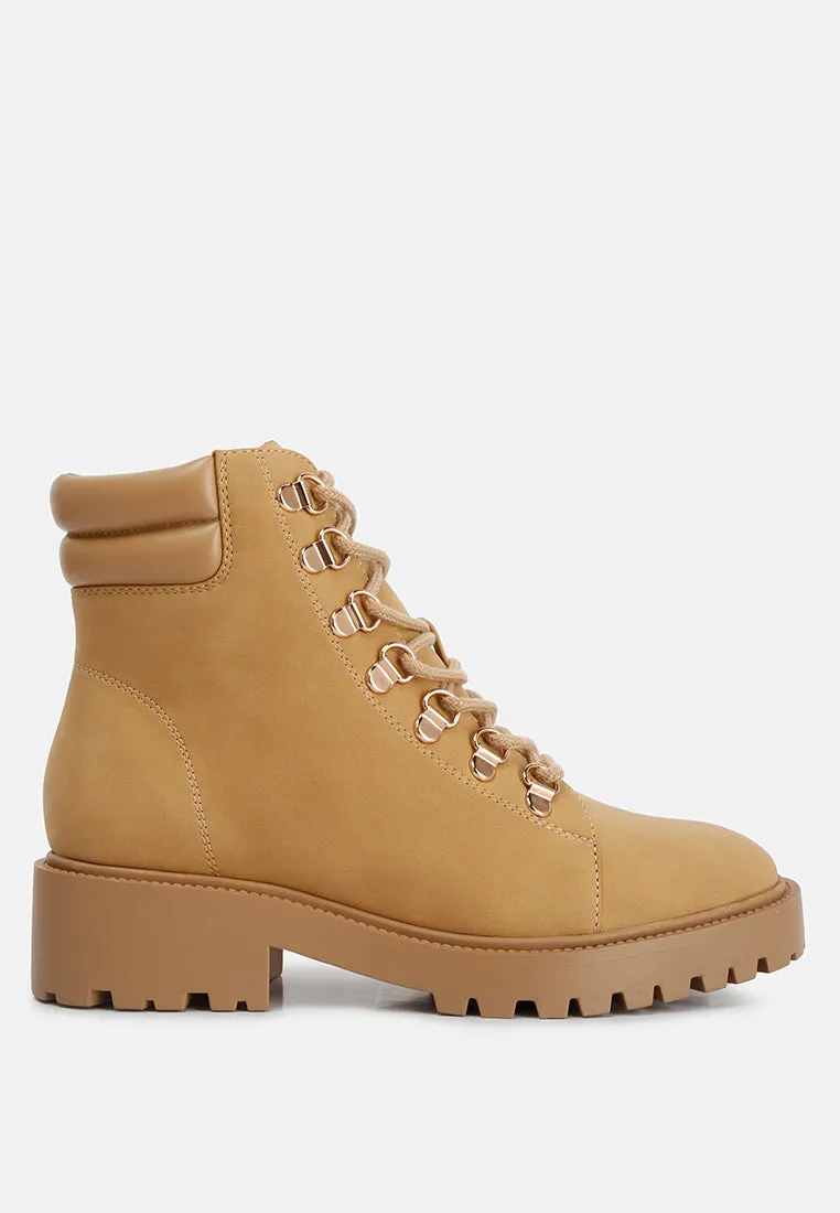 shirly soft leather lace-up boots