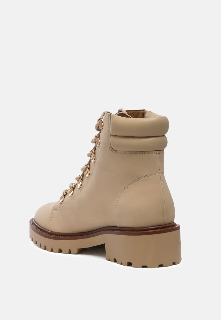 shirly soft leather lace-up boots